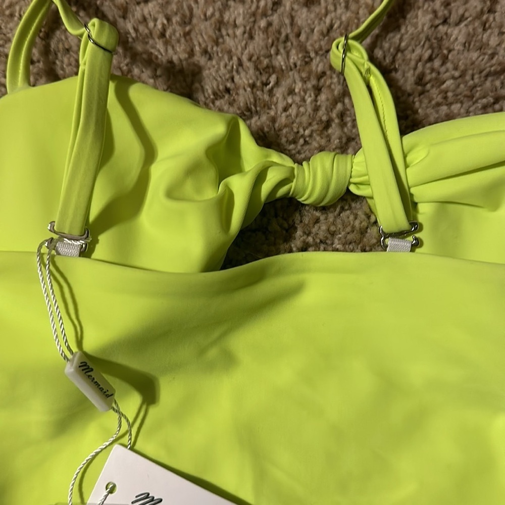 NWT mermaid swimwear neon one piece L - Picture 8 of 9